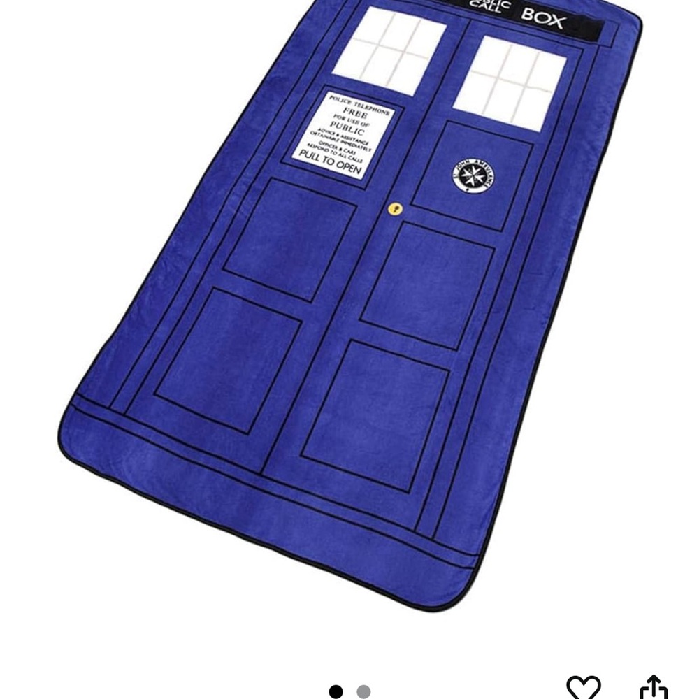 Blue TARDIS Blanket